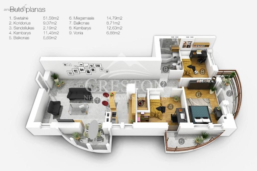 Апартаменты Vilnius Luxury Apartment 1 Вильнюс